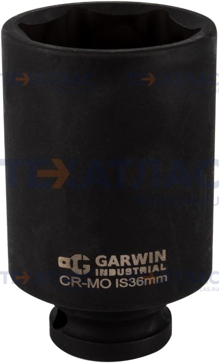 GARWIN 620272-36 Головка торцевая ударная глубокая 1/2", 6 гр., 36 мм