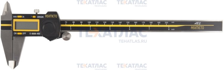 ASIMETO 307-58-3 Штангенциркуль цифровой 0,01 мм, 0-200 мм, ABS ASIMETO 307-58-3 Штангенциркуль цифровой 0,01 мм, 0-200 мм, ABS