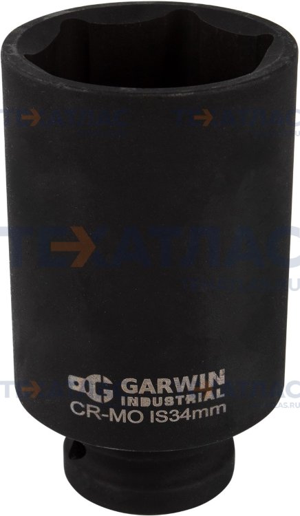 GARWIN 620272-34 Головка торцевая ударная глубокая 1/2", 6 гр., 34 мм