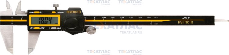 ASIMETO 307-56-3 Штангенциркуль цифровой 0,01 мм, 0-150 мм, ABS