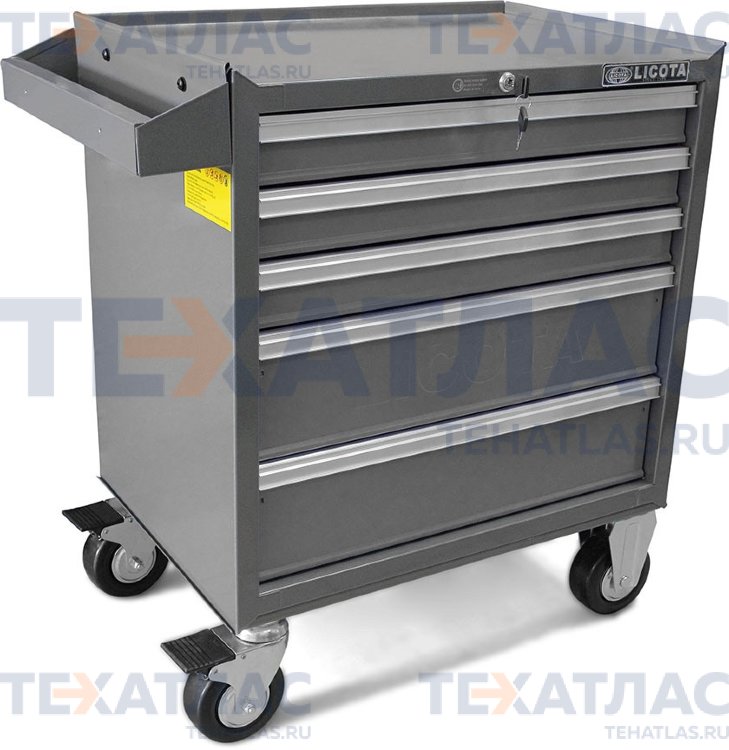 Licota AWX-2602GSK01 Тележка инструментальная 287 пр., 5 полок, серая