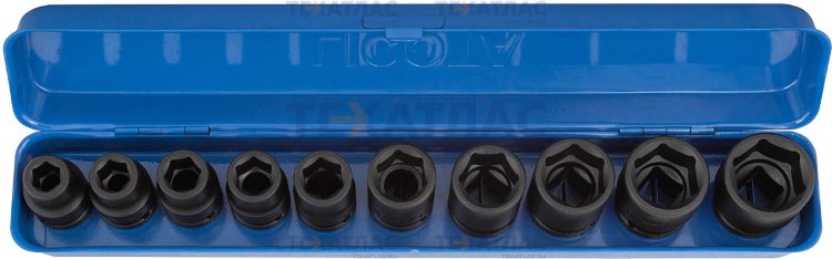 Licota ASA-40008 Набор ударных головок 1/2" 10пр., 10-24 мм Licota ASA-40008 Набор ударных головок 1/2" 10пр., 10-24 мм