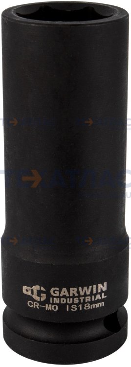 GARWIN 620272-18 Головка торцевая ударная глубокая 1/2", 6 гр., 18 мм