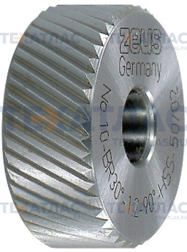 ZEUS 291509-1,0 Ролик прецизионный для накатки правых рифлений, форма BR (30°), 20х8х6 мм, шаг 1,0 мм