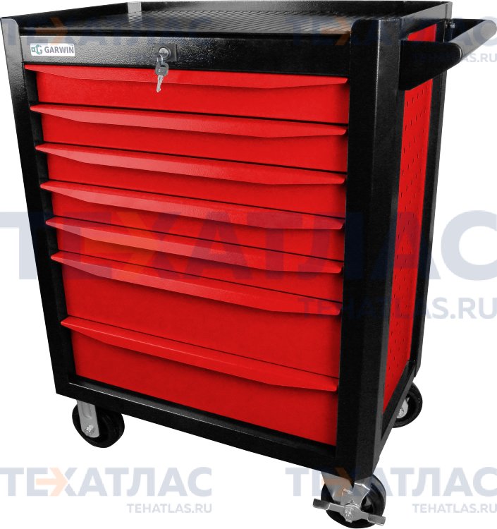 GARWIN 001020-3000 Тележка инструментальная серии Industrial 7 полочная красная GARWIN 001020-3000 Тележка инструментальная серии Industrial 7 полочная красная