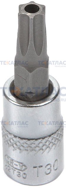 Licota H2TT30 Головка торцевая с вставкой torx с отверстием 1/4" T30H