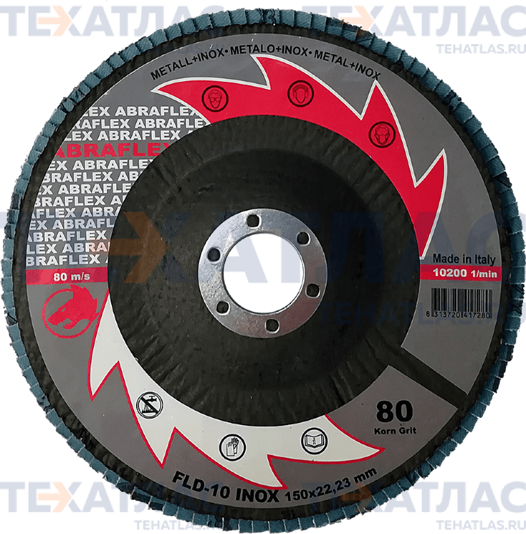 Abraflex УТ0010270 Круг лепестковый тарельчатый FLD-10 INOX 150х22 P100 Abraflex УТ0010270 Круг лепестковый тарельчатый FLD-10 INOX 150х22 P100