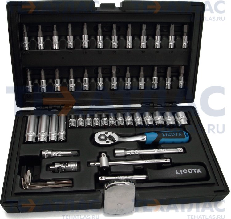 Licota ALK-8003F Набор торцевых головок 1/4" 6гр. 54пр.