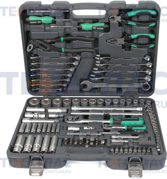 GARWIN GTK-0103115 Набор ручных инструментов 1/4" и 1/2" 6 гр. 115 предметов