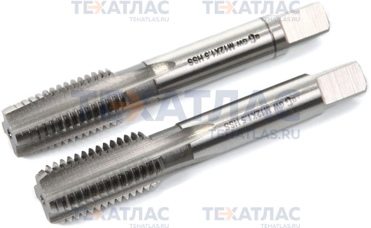 GARWIN GM-TF120150 Метчики ручные Mf12x1.5, DIN 2181, HSS, 6H, комплект из 2 штук