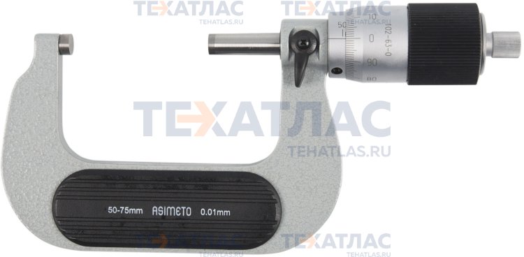 ASIMETO 102-61-0 Микрометр с трещоточным барабаном 0,01 мм, 0-25 мм ASIMETO 102-61-0 Микрометр с трещоточным барабаном 0,01 мм, 0-25 мм