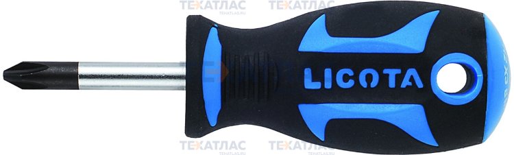 Licota ASD-520382 Отвертка профессиональная короткая (крест) PH2, 38 мм