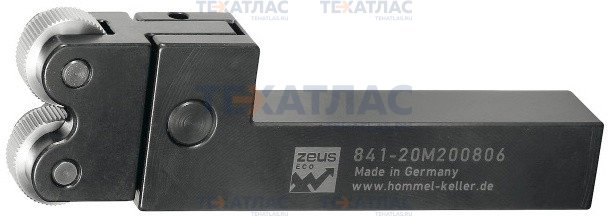 ZEUS 290805-841-20M Державка для двух накатных роликов, 20x20x130 мм, ролики 20x8x6 мм