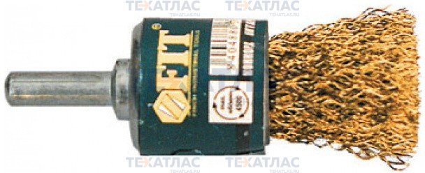 Fit F-38525 Корщетка-венчик, со шифтом, стальная латунированная волнистая проволока 25 мм