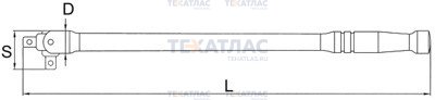 Licota AFT-A3808 Вороток шарнирный 3/8" 200 мм