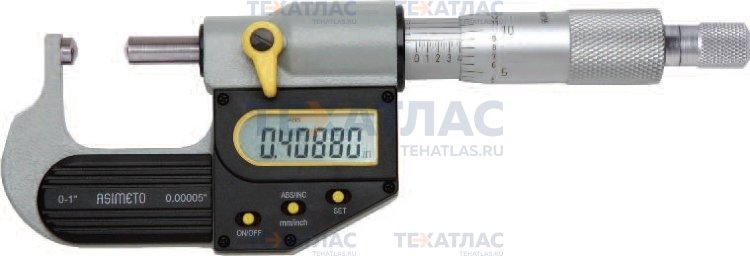 ASIMETO 147-01-2 Микрометр трубный цифровой IP65 0,001 мм, 0-25 мм, тип K