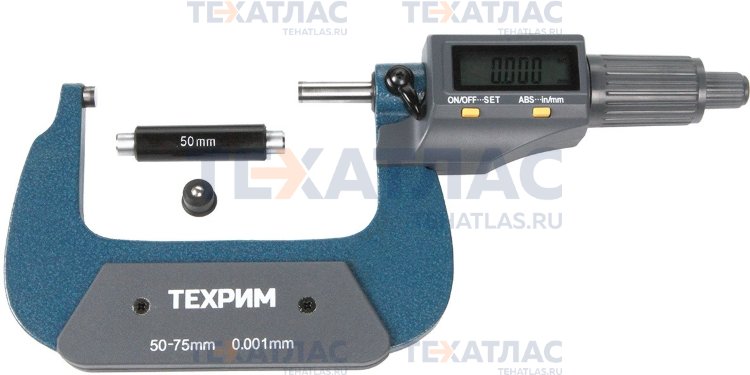 ТЕХРИМ T050013 Микрометр МКЦ-75, 75 мм - 0,001, ГОСТ 6507-90