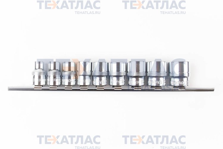 Licota TBS-22103 Набор торцевых головок 3/8" 6 гр. 8-22 мм 10пр. на линейке