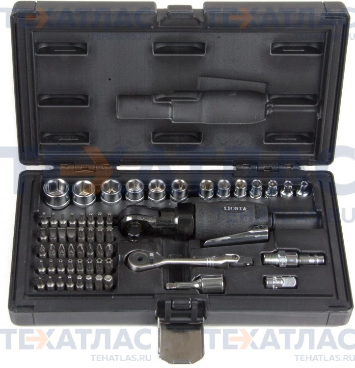 Licota PAR-03017NK Пневмотрещотка 2в1 3/8" 34 Нм (3,5 кГм), в наборе, 59пр.