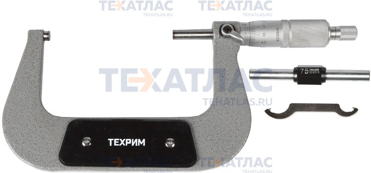 ТЕХРИМ T050008 Микрометр МК-100, 100 мм - 0.01 КЛ.1, ГОСТ 6507-90