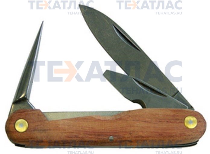 200016 Нож для резания кабеля, с деревянной рукояткой, 3-компонентный HAUPA