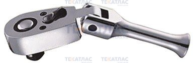 Licota ALH-01082 Трещотка 48 зубов 1/4" шарнирная короткая с металлической ручкой