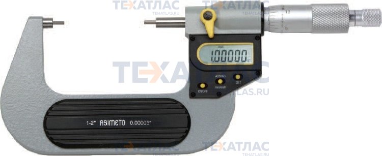 ASIMETO 118-02-0 Микрометр со ступенчатыми измерительными поверхностями цифровой 0,001 мм, 25-50 мм, тип A