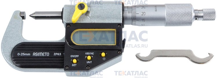 ASIMETO 135-02-0 Микрометр для измерения высоты обжима цифровой IP65 0,001 мм, 25-50 мм тип B