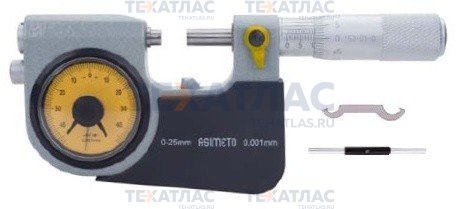 ASIMETO 152-02-0 Микрометр рычажный 0,001 мм, 25-50 мм