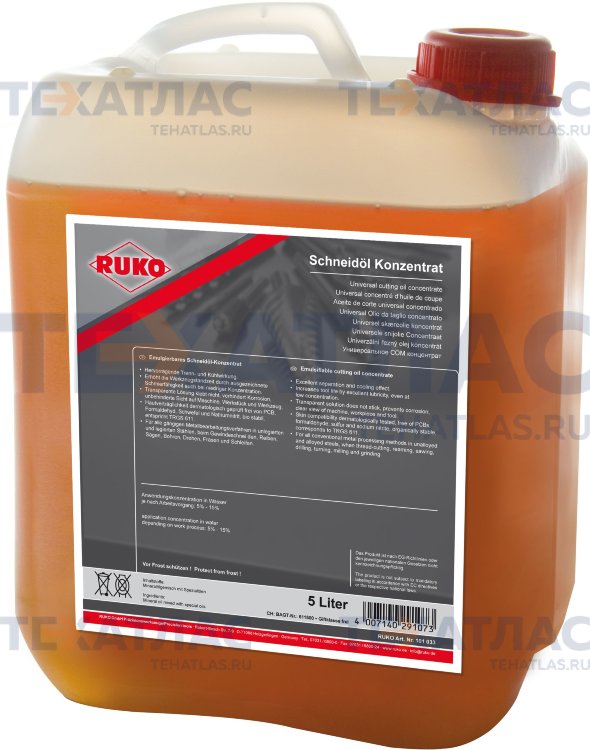 RUKO RK-101033 Смазочно-охлаждающее масло - концентрат, в канистре, 5 литров