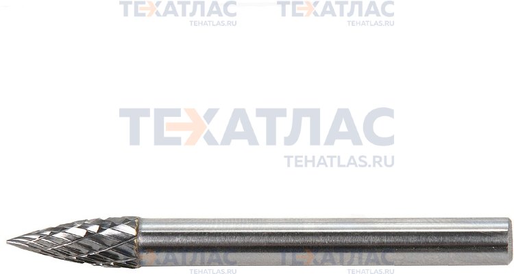 GARWIN 900645-6*16*60 Борфреза параболическая с заостренным концом 6x16x60 мм, VHM, DC, форма G