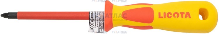 Licota ASD-930600 Отвертка изолированная VDE 1000V (крест) PZ.0, 60 мм Licota ASD-930600 Отвертка изолированная VDE 1000V (крест) PZ.0, 60 мм