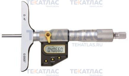 ASIMETO 205-04-0 Глубиномер микрометрический цифровой IP65 0,001 мм, 0—100 мм, база 63 мм