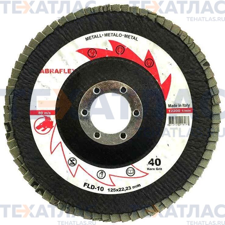 Abraflex УТ0008235 Круг лепестковый торцевой 125х22 FLD-10 P60