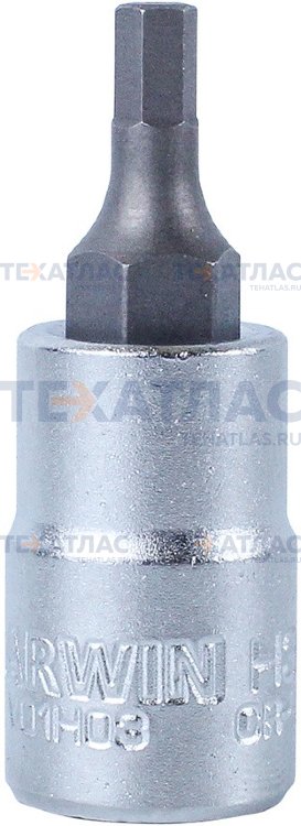 GARWIN V01H03 Головка торцевая с шестигранной вставкой 1/4" 3 мм