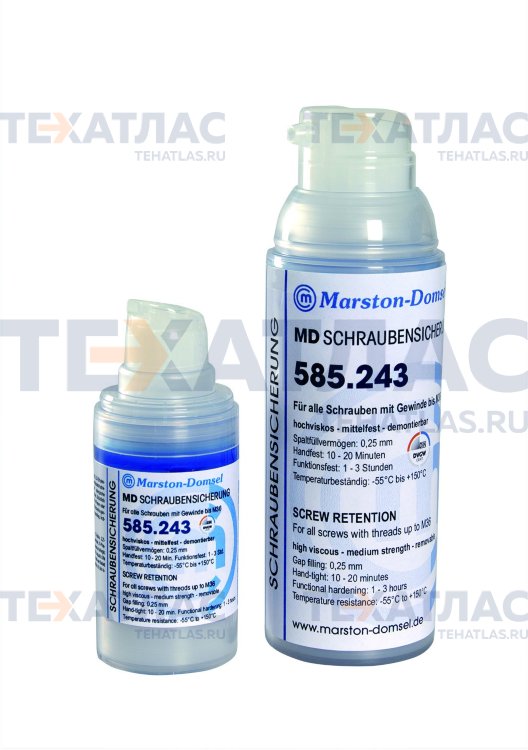 Marston Domsel MSS.585.P15 Резьбовой фиксатор средней прочности,высокой вязкости MD-SS 585.243 Дозатор с помпой 15г