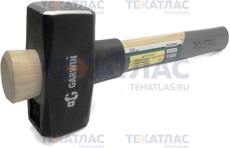 GARWIN 712085-1500 Кувалда Garwin INDUSTRIAL с обратной рукояткой из дерева гикори, 1500 г