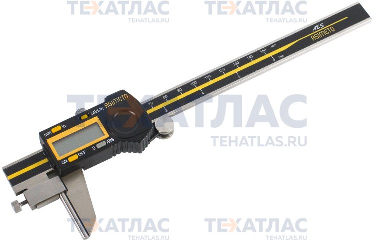 ASIMETO 316-06-2 Штангенциркуль цифровой для измерения толщины стен труб 0,01 мм, 0-150 мм, ABS