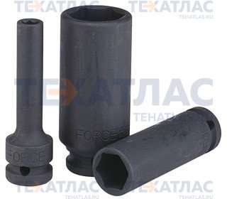 Force 4458515 1/2" Головка глубокая д/пневмоинст. 6-гр. 15 мм L=85 мм,