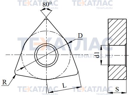 GESAC 239682-GP1135 Пластина токарная WNMG080416-QR сплав GP1135