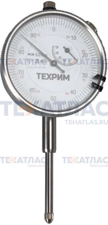 ТЕХРИМ T050023 Индикатор часового типа ИЧ 0-25 мм, 0,01 мм, с ушком ТЕХРИМ T050023 Индикатор часового типа ИЧ 0-25 мм, 0,01 мм, с ушком