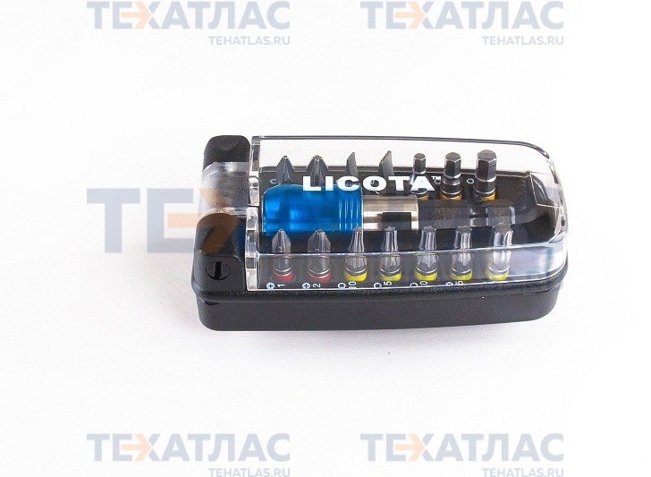 Licota ABD-BCRK01 Набор торсионных бит 1/4" с магнитным держателем 15 пр.