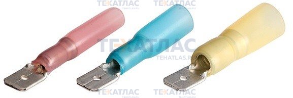 Разъем плоский РПИ-П-Т 2,5-(6,3) термоусаживаемый КВТ