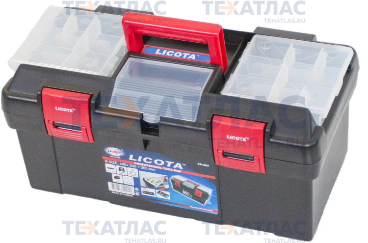 Licota TB-905 Ящик инструментальный пластиковый с органайзером, средний, 445х240х205 мм Licota TB-905 Ящик инструментальный пластиковый с органайзером, средний, 445х240х205 мм