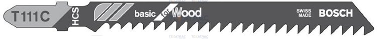 BOSCH 2608630808 Полотно пильное BOSCH Basic for Wood T111C 100 мм, шаг 3.0 мм, HCS (3 шт)