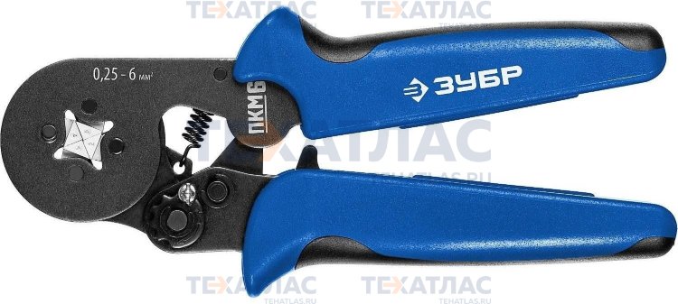 ПКМ-6 пресс-клещи для втулочных наконечников 0.25 - 6 мм2, самонастраивающиеся, ЗУБР Профессионал Зубр ПКМ-6 пресс-клещи для втулочных наконечников 0.25 - 6 мм2, самонастраивающиеся, ЗУБР Профессионал Зубр