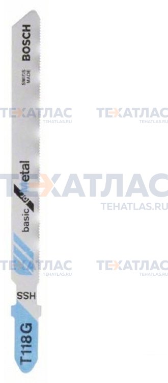 BOSCH 2608631012 Полотно пильное BOSCH Basic for Metal T118G 92 мм, шаг 0.7 мм, (5 шт)