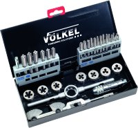 VOLKEL VO-49505 Набор метчиков комплектных и плашек М3-М12, 31 предмет, металлический кейс