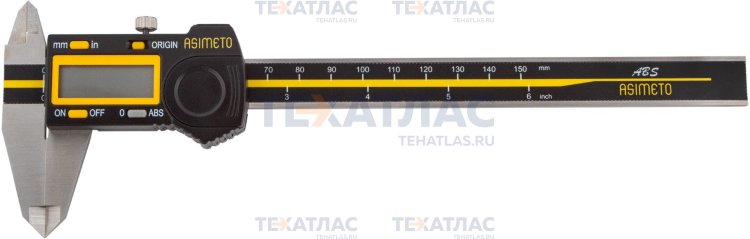 ASIMETO 307-58-2 Штангенциркуль цифровой 0,01 мм, 0-200 мм, ABS ASIMETO 307-58-2 Штангенциркуль цифровой 0,01 мм, 0-200 мм, ABS