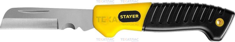 SK-R нож монтерский, складной, прямое лезвие, STAYER Professional Stayer